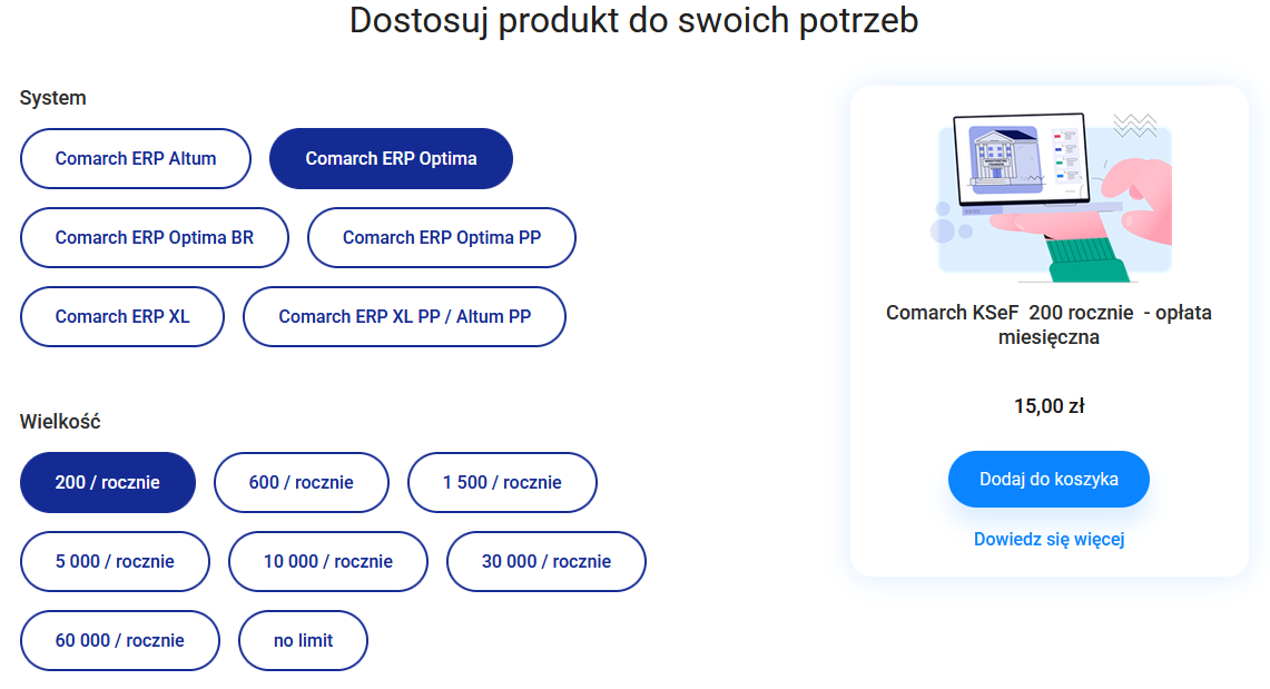 Comarch KSeF wybór