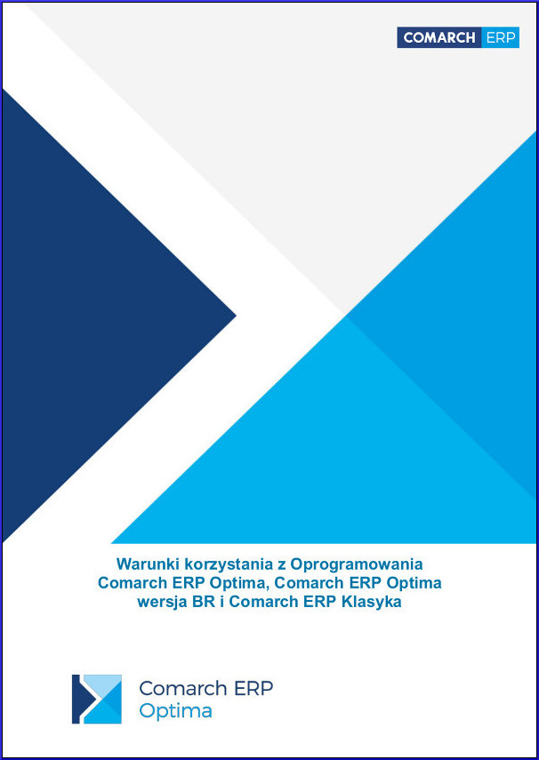 Warunki korzystania z Oprogramowania Comarch ERP Optima, Comarch ERP Optima wersja BR